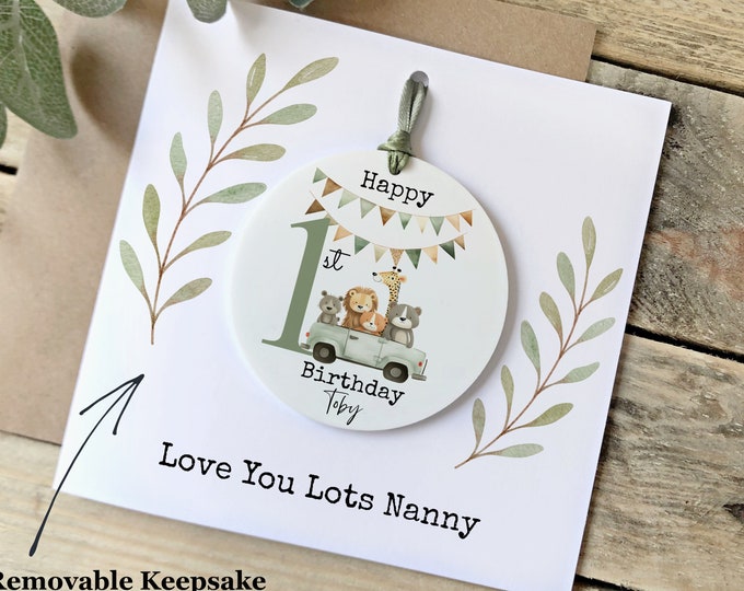 1st Birthday Personalised Keepsake, Greeting Card ,  Any Relation Card, Son, Daughter, Grandson, Granddaughter, First Birthday
