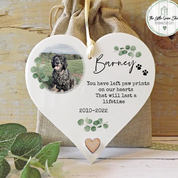 Personalised Dog Photo Gift, Dog Lover, Dog Loss Gift, Keepsake, Hanging Plaque, 12x12cm