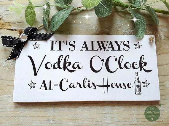 Personalised Wine O/'Clock Plaque New Home House Warming Drinks Plaque Drinks