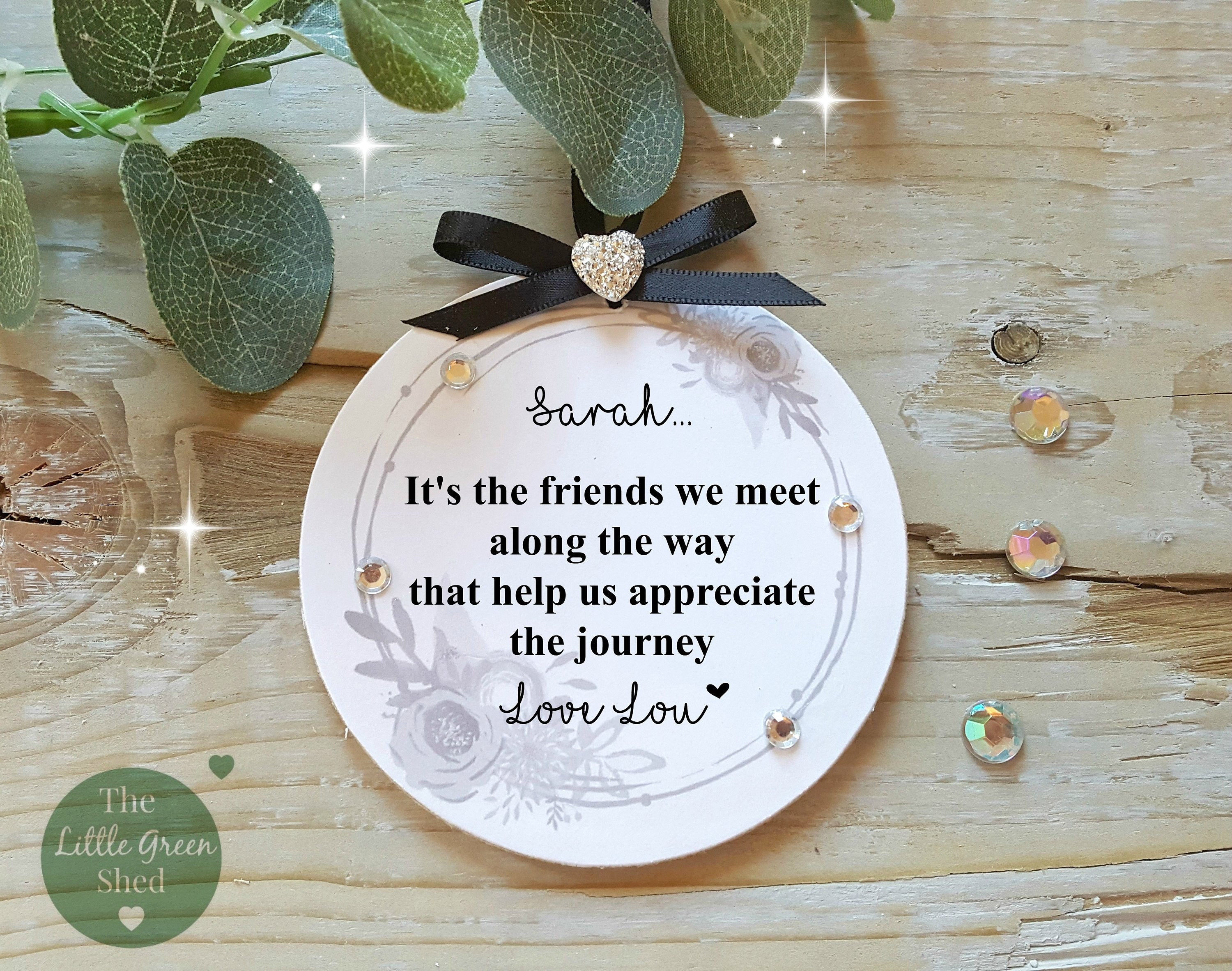 Friends Gift Personalised Friendship Keepsake Thank You Plaque Etsy