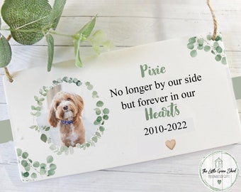 Personalised Dog Memorial Plaque: Photo Remembrance Gift