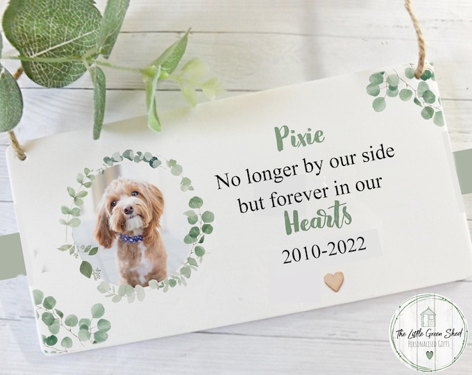 Dog Loss Gift, Memorial Keepsake, Dog Lover Gift, Dog Photo Gift, Hanging Plaque