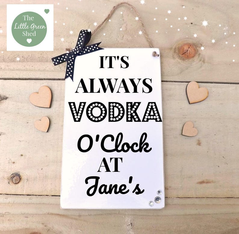 Personalised Wine O/'Clock Plaque New Home House Warming Drinks Plaque Drinks
