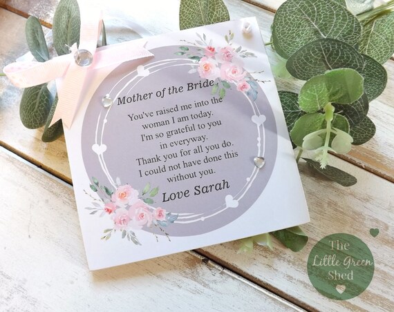 mother of the bride plaque