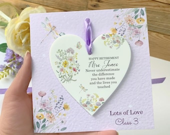 Teacher Retirement Gift | Teacher Leaving gift | Teacher Farewell Card | Personalised Retirement Card From Students | Thank You Teacher Card