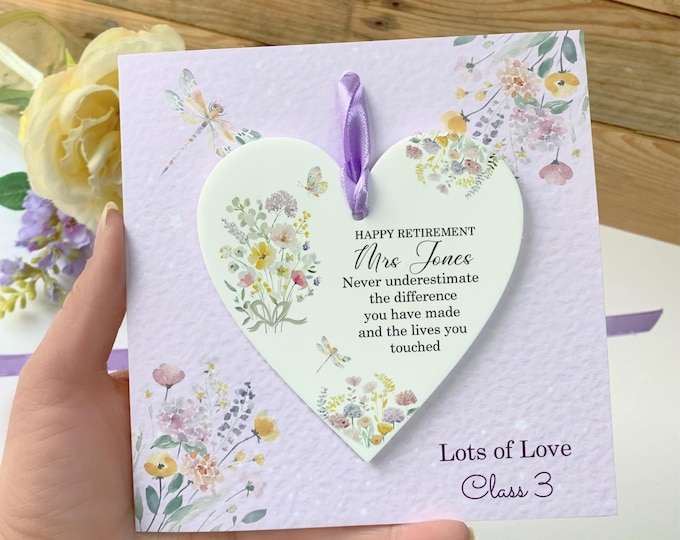 Thank You Keepsake, Personalised Teacher Thank You Gift, Retirment Thank You, Gift For Her Gift For Teacher, Thank