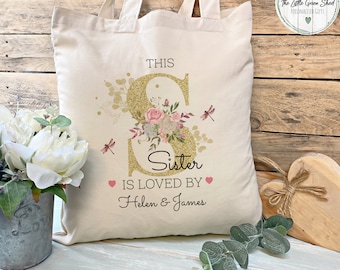 Sister Gift, Sister Tote Bag, Sister Birthday Gift, Shopping Bag, Book Bag, Birthday Gift, Personalised Bag
