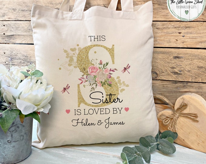 Sister Gift, Sister Tote Bag, Sister Birthday Gift, Shopping Bag, Book Bag, Birthday Gift, Personalised Bag