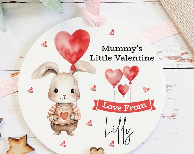 Personalised Mummy's Valentine Gift From Daughter Son 1st Valentine's Day Keepsake From New Baby Gift For Daddy