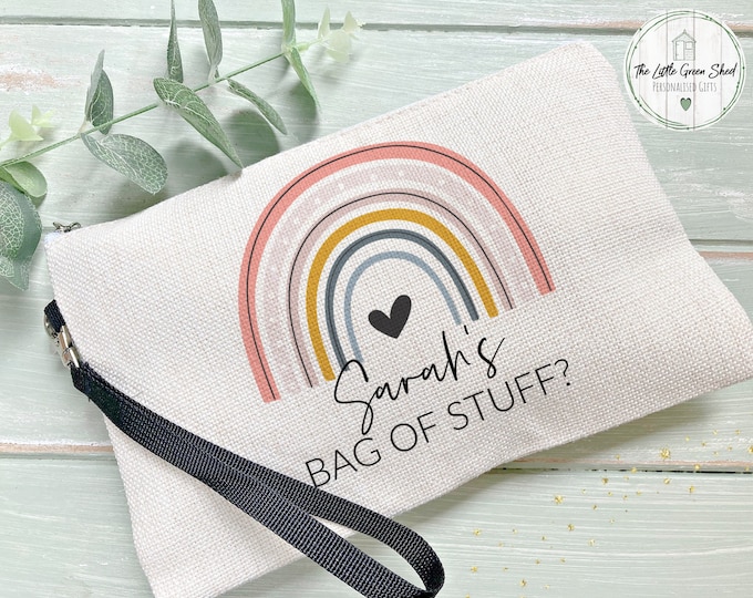 Personalised Friend Gift , Custom Make up bag , Sister Gift, Bits and bobs bag, Make up bag, Birthday Gift