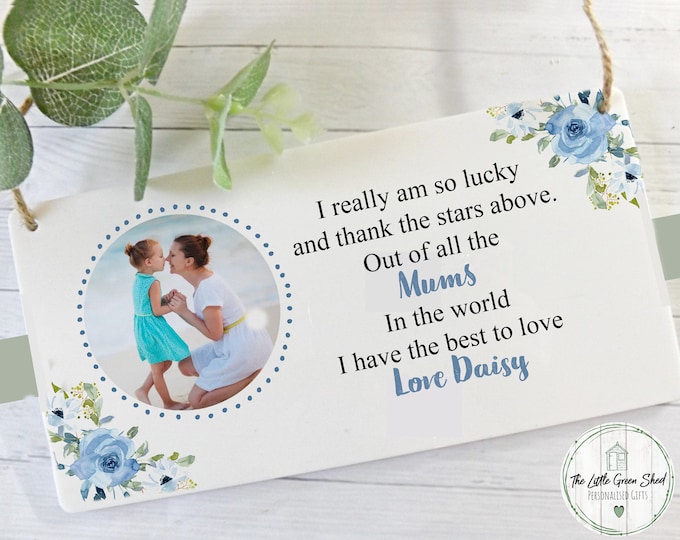 Mum Gift, Mum Photo Gift, Mother's Day Keepsake, Nanny, Gran Plaque, Personalised Photo Plaque.