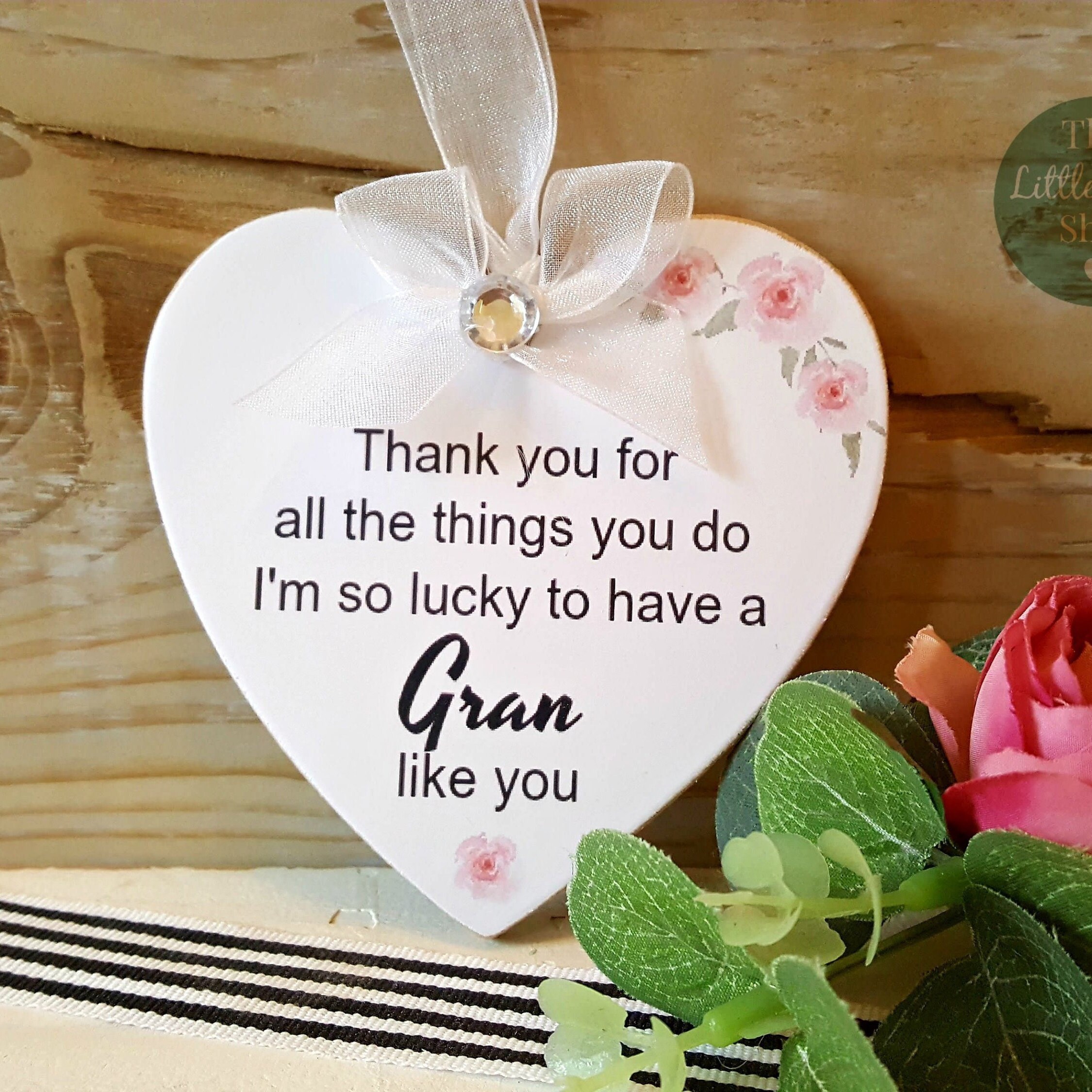 Gran Gift Nan/grandma/mum/granny Mothers Day Gift Floral Heart - Etsy UK