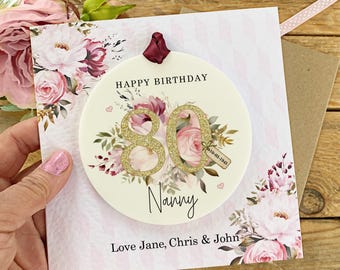 Personalised 80th Birthday Keepsake Gift For Nanny, Gran, Granny, Sister, Auntie, Any Relation, Any Age, Birthday Keepsake Gifts.