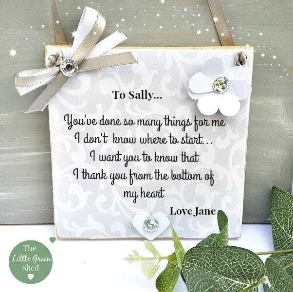 Friends Gift Neighbor Plaque Thank You Sign Personalised Etsy UK