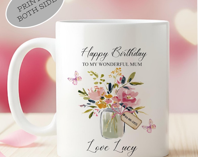 Mum Gift, Personalised Mum Mug, Birthday Card for Her,  Mothers Day Gift, Gift for Grandparent, Mum Keepsake Coffee Cup, Birthday Present