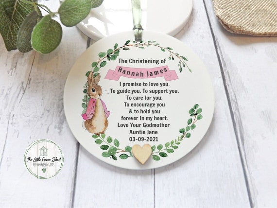 Personalised Christening Keepsake For Girls, Baptism Gift, Goddaughter Grandchild Daughter Acrylic Ornament