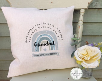 Personalised Grandad Gift, Cushion , Dad Gift, Uncle Gift, Brother gift Linen Style Cushion