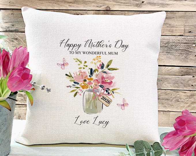Mum Gift, Personalised Mum Cushion, Mum Birthday Gift, Mothers Day Gift Mum, Nanny, Gran Cushion, Mum Christmas Gift, Gift From Children,