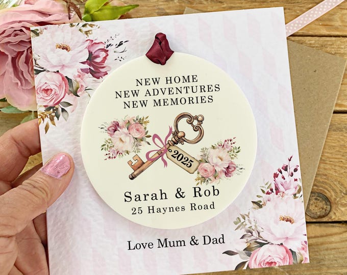 Personalised New Home Keepsake Card New Home Gift Congratulations Card Happy New Home Card For Friends Housewarming Keepsake Card