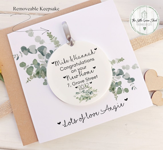Personalised New Home Card: Acrylic Keepsake Ornament