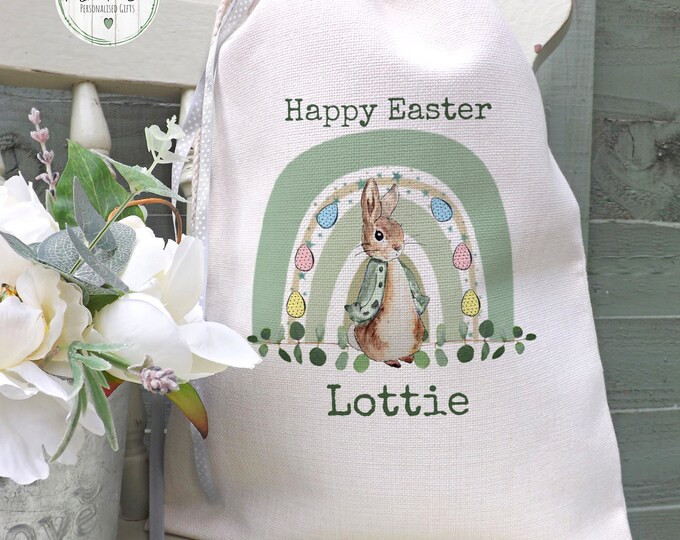 Personalised Easter Bag, Easter Gifts, Easter Sack, Gifts For Easter, Easter Decoration, Easter Egg Hunt  Bag, Easter Luxury Linen Bag,
