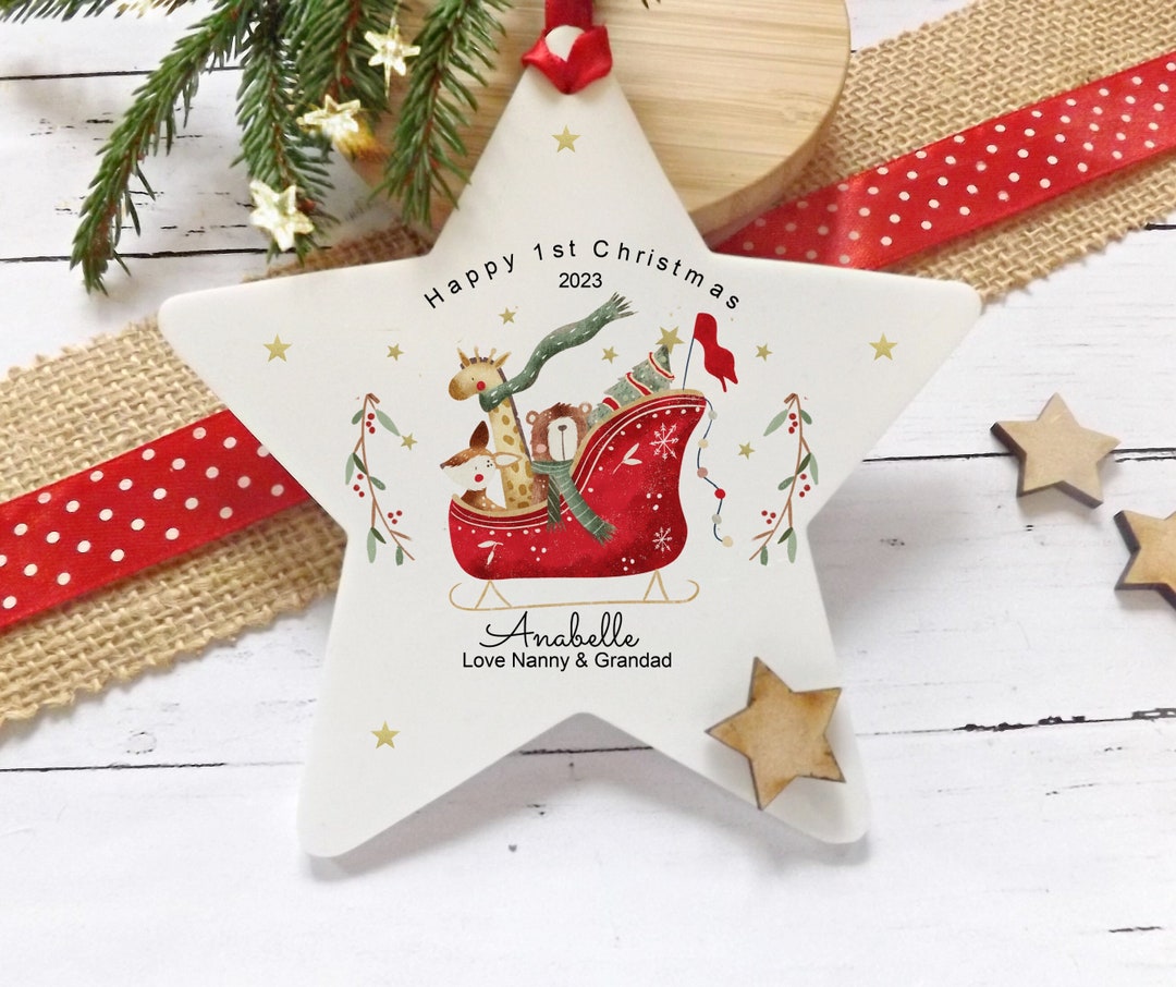 Personalised Baby's 1st Christmas Ornament, Baby Keepsake, Christmas