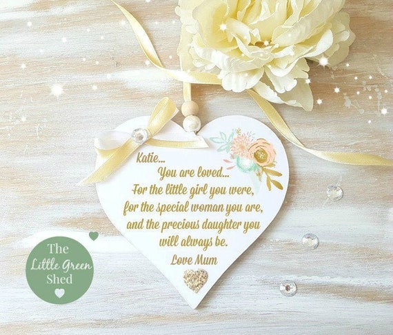 Personalised Heart Plaque Cousin Sister Friend Mum Nan Auntie Gift Keepsake