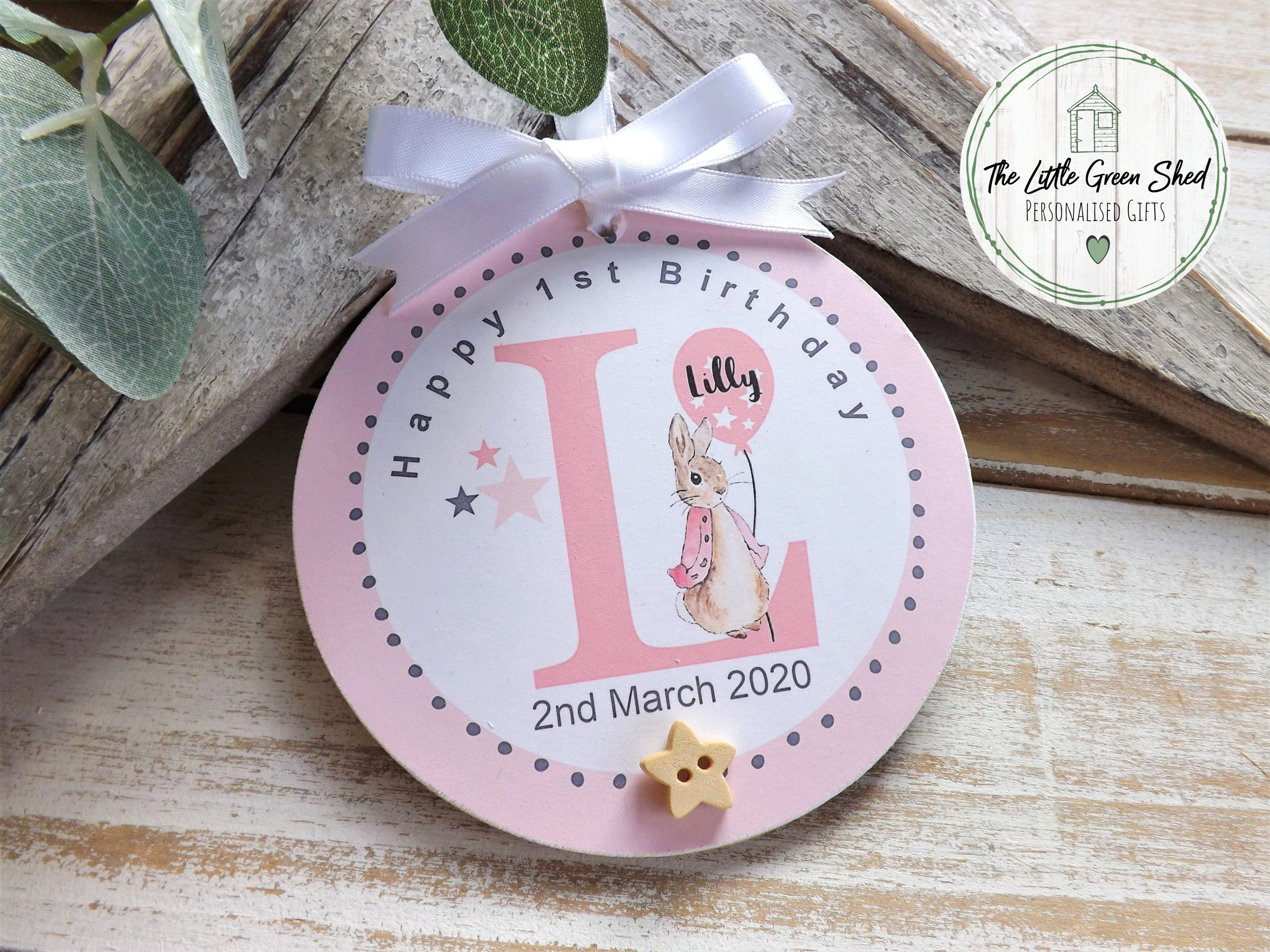 First Birthday Gift 1st Birthday Wooden keepsake Happy