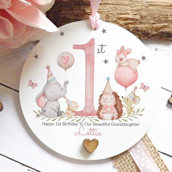 Personalised 1st Birthday Keepsake , Plaque, Daughter, Granddaughter, Niece, Cousin, Acrylic Hanging Decoration, Birthday Gift, Any age