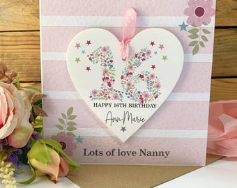 Personalised 16th Birthday Keepsake Card Girl, 16th Birthday Greeting Card, Gift For Teenager