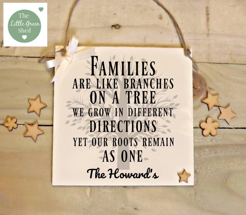 Casa de calentamiento Estilo Vintage Personalizadas /"familia/" A Mano De Madera Placa