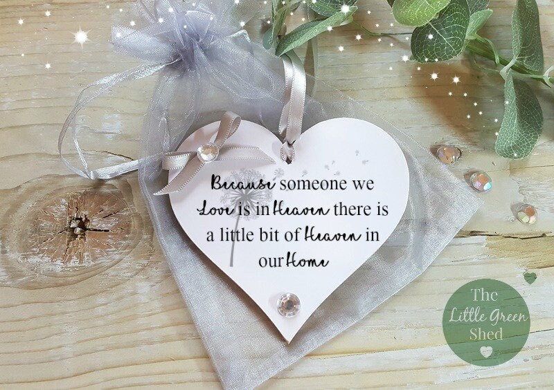 Personalised Bereavement Remembrance Gift Plaque Heaven In Our Home