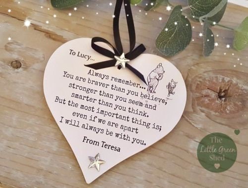 Winnie The Pooh Quote Plaque Personalised Gift Inspirational