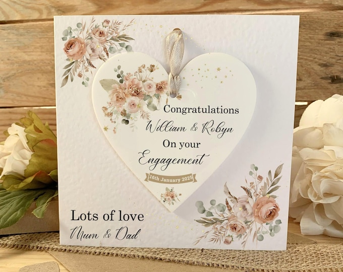 Personalised Engagement Card – Keepsake Gift for Newly Engaged Couples