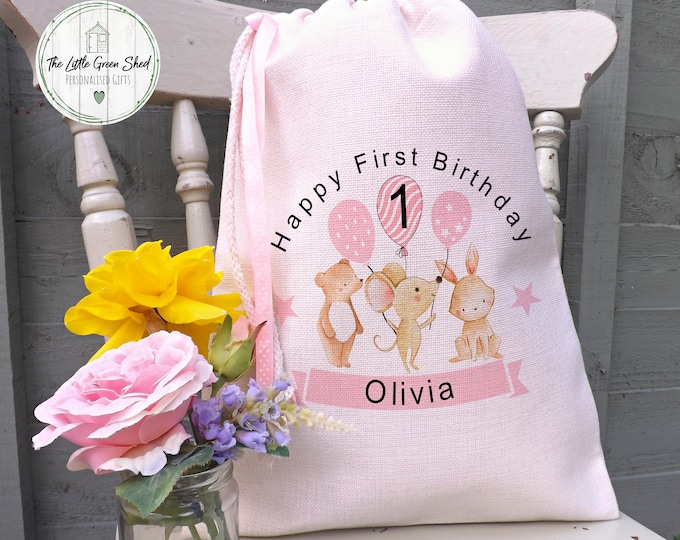 First Birthday Giftbag For Granddaughter Daughter, 1st Birthday Bag, Any Age Birthday Gift Grandchild Gift, Birthday Gift, Small Bag 30x40cm