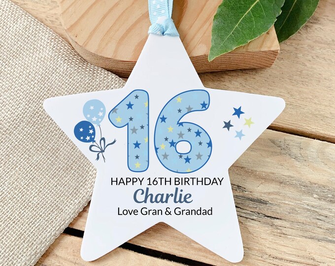 Grandson 16th Birthday Card, Teenager Birthday Keepsake, Son Nephew Gift, Any Age, Teen Boy Gift, Birthday Gift,