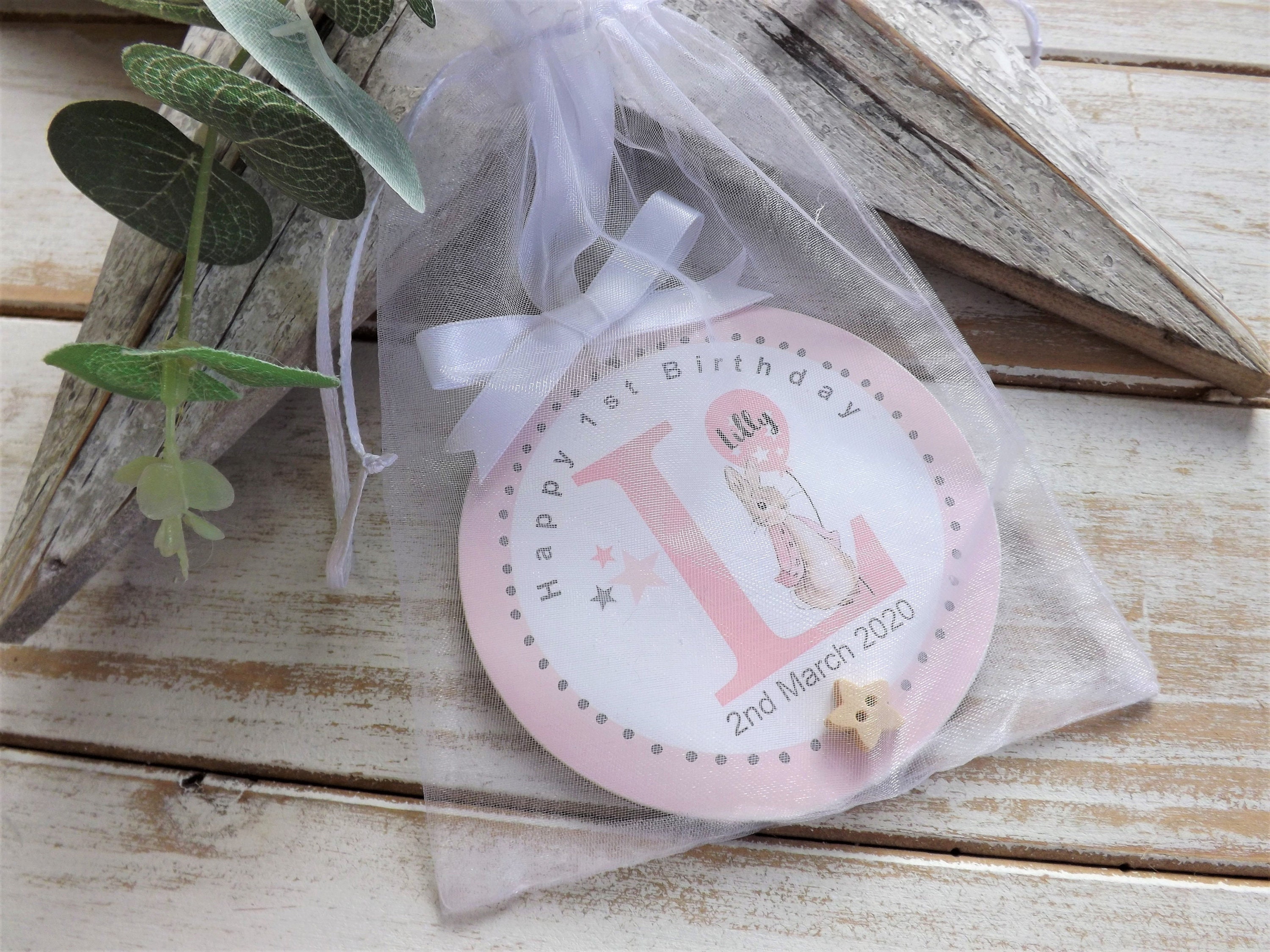 First Birthday Gift 1st Birthday Wooden keepsake Happy
