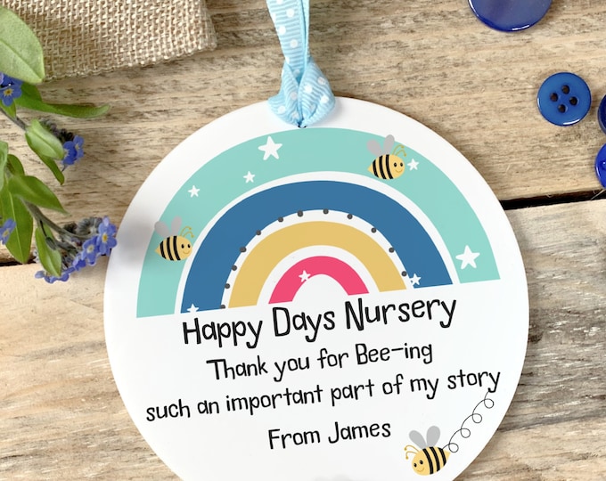 Personalised Nursery Gift, Pre-School Gift, Thank You gift, Teacher Keepsake, Gift For Teacher, Gifts For Nursey Worker, Gift from Child