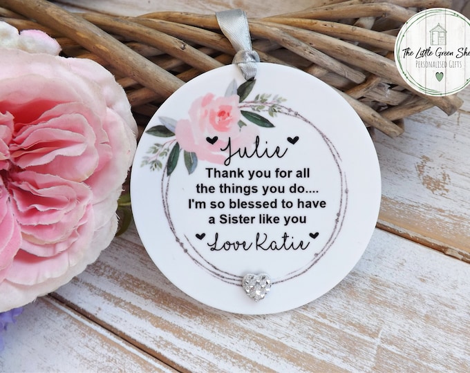 Birthday Gift, Sister Gift, Personalised Keepsake, Any Relation, Friend Keepsake