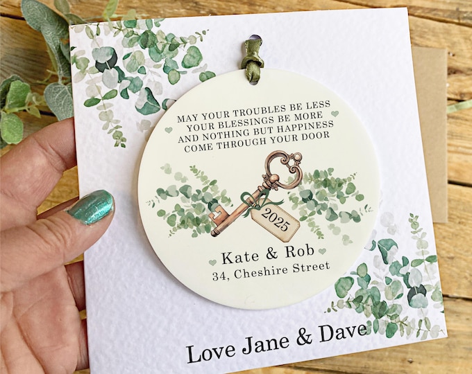 Personalised New Home Keepsake Card New Home Gift Congratulations Card Happy New Home Card For Friends Housewarming Keepsake Card