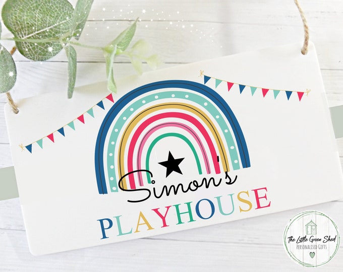 Playhouse sign, Den Sign, Children's gift, Room decor, Birthday gift, Outdoor Playhouse sign, Kids Playhouse sign