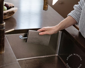 Magnetic Dishcloth Holder,  steel - work on most sinks