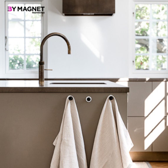 8 Ganci Magnetici Neri, Senza Punzonatura, Potenti E Resistenti, Per Frigorifero, Cucina E Armadietti