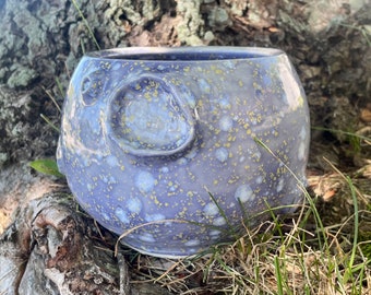 Speckled Lavender Moon Vase