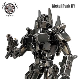 Steampunk Optimus Robot , Transformer scrap metal, One of a kind, Made from motorcycle parts