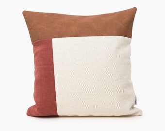 Throw pillow covers Linen pillow case Pin on Faux Leather Pillow