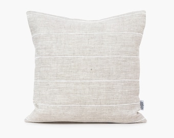 Throw pillow covers Linen pillow case Natural grey linen pillow
