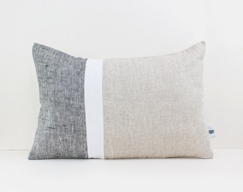 Throw pillow covers Linen pillow case Rectangle Cushion Cover Geometry Pillow