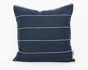Throw pillow covers Linen pillow case Outdoor Pillow Cover Modern Striped