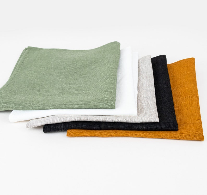 Moss Green Linen Napkins Wedding Napkins Cloth Elegant Napkins uk Eco Friendly Napkins Set Restaurant Napkins Cloth Linen Napkins in Bulk